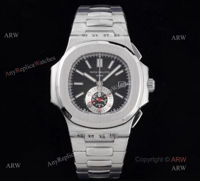 3K Factory Patek Philippe Nautilus Stainless Steel Black Dial Patek 5980 Swiss Copy Watch